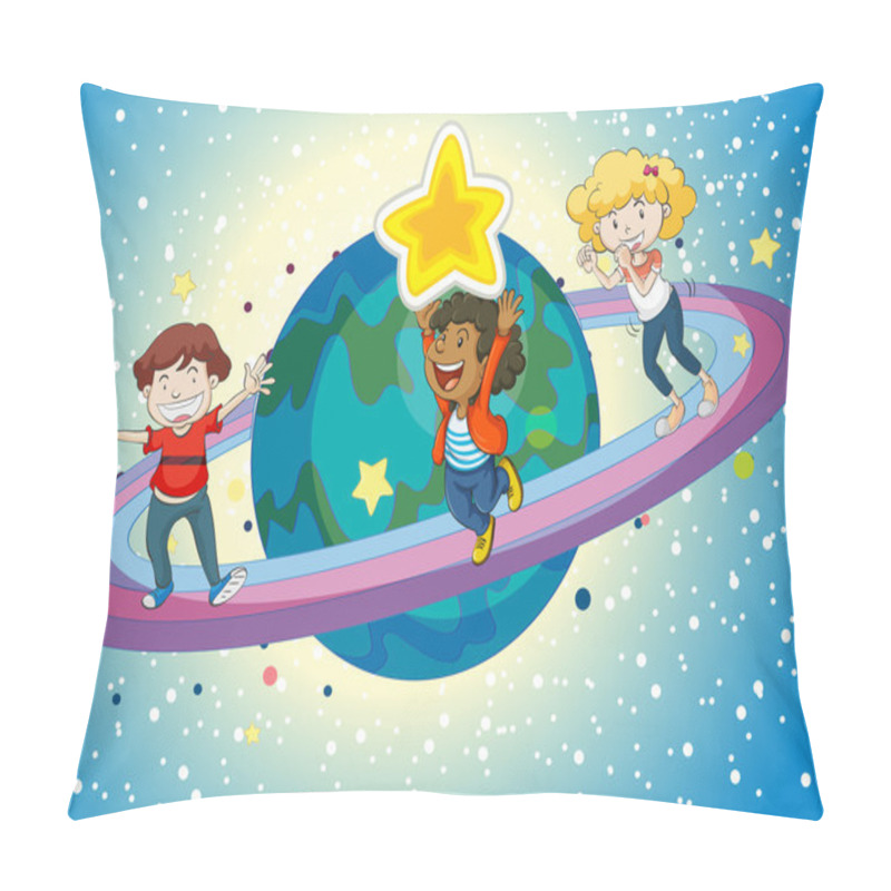 Personality  Kids On A Saturn Pillow Covers