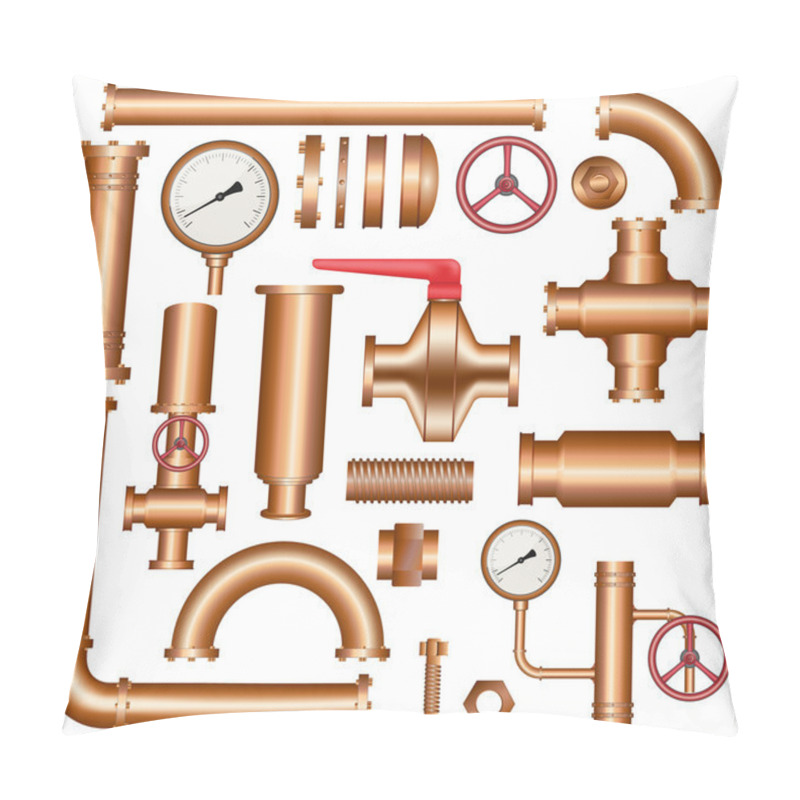 Personality  Copper Pipeline Elements Pillow Covers