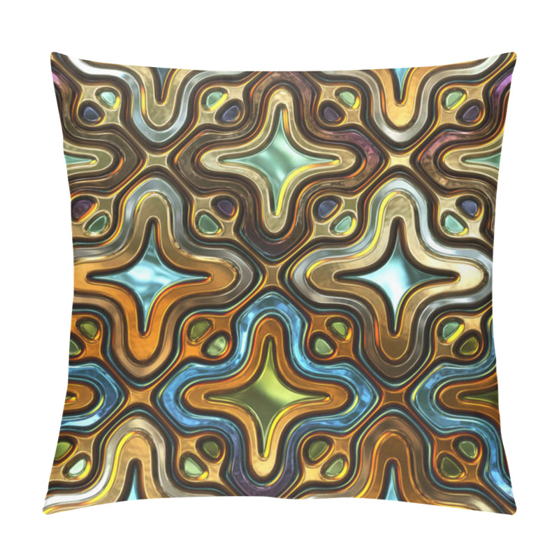 Personality  Pattern Seamless Texture On Bright Background, Glass Texture, 3d Illustration Pillow Covers