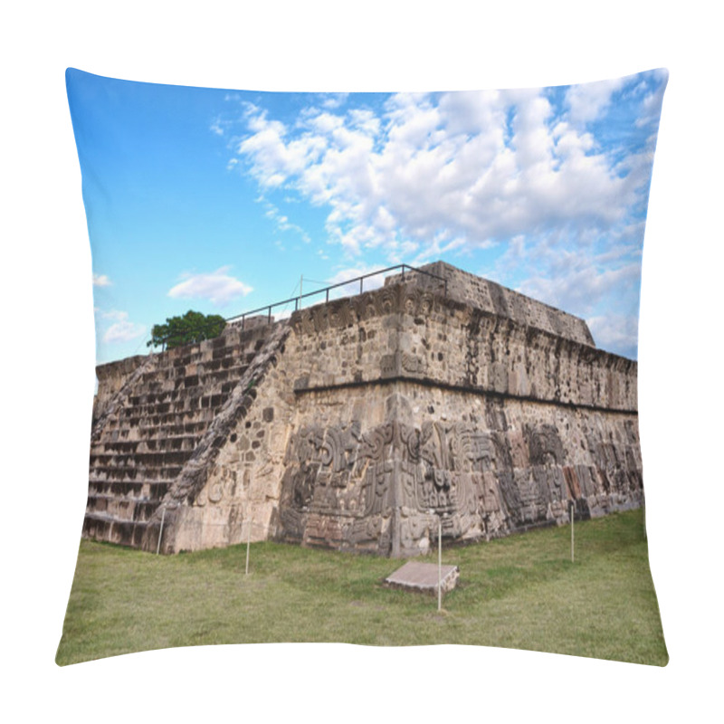 Personality  Temple Of The Feathered Serpent In Xochicalco. Pre-Columbian Archaeological Site In Mexico.  UNESCO World Heritage Site Pillow Covers