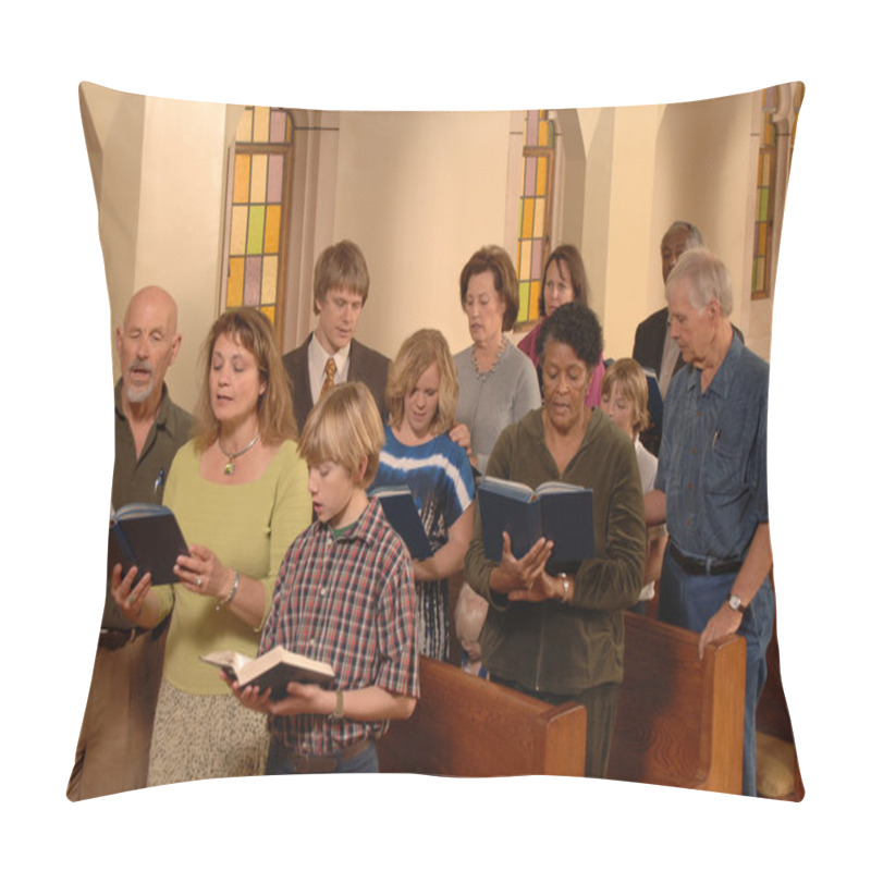 Personality  Singing Hymns In Church Pillow Covers