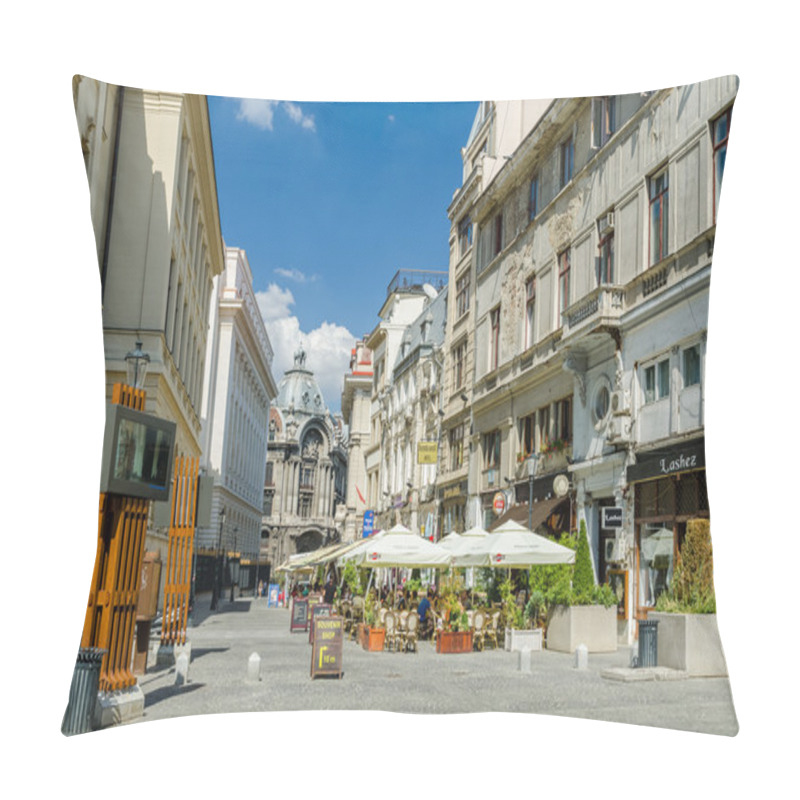 Personality  Downtown Old Center In Bucharest Pillow Covers