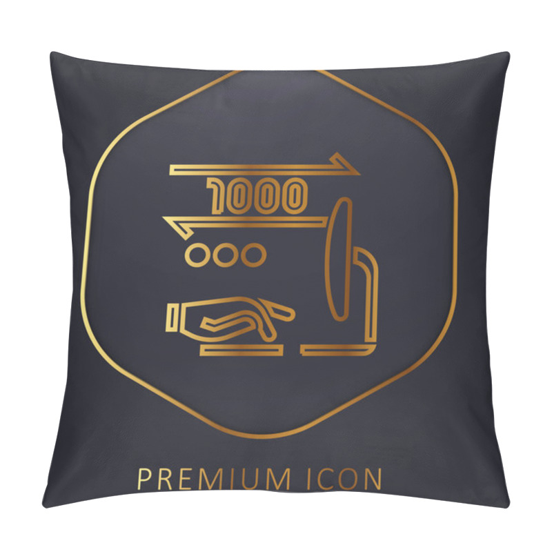 Personality  Binary Golden Line Premium Logo Or Icon Pillow Covers