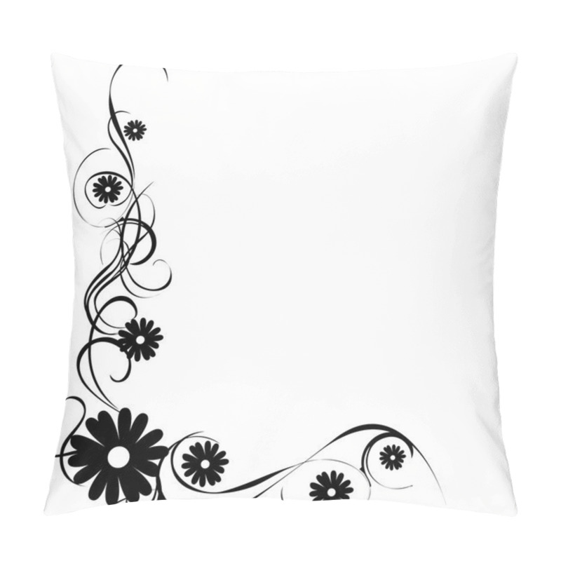 Personality  Daisy Black And White Pillow Covers