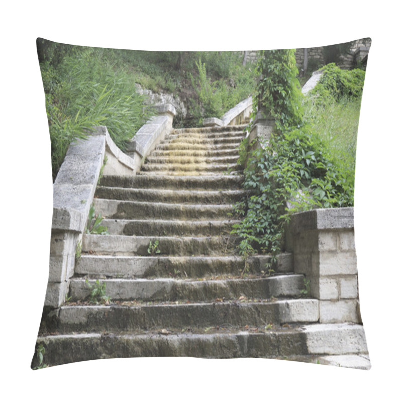 Personality  Old Stairs In The Park Elizabethan In Pyatigorsk, Russia Pillow Covers