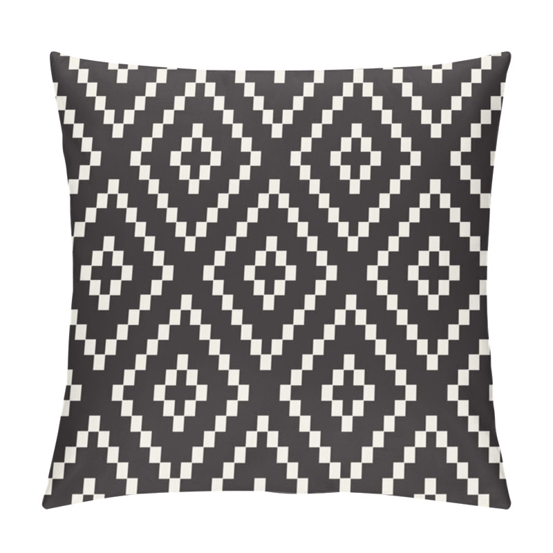 Personality  Seamless Surface Geometric Design. Repeating Tiles Ornament Background. Vector Symmetric Shapes Pattern Pillow Covers