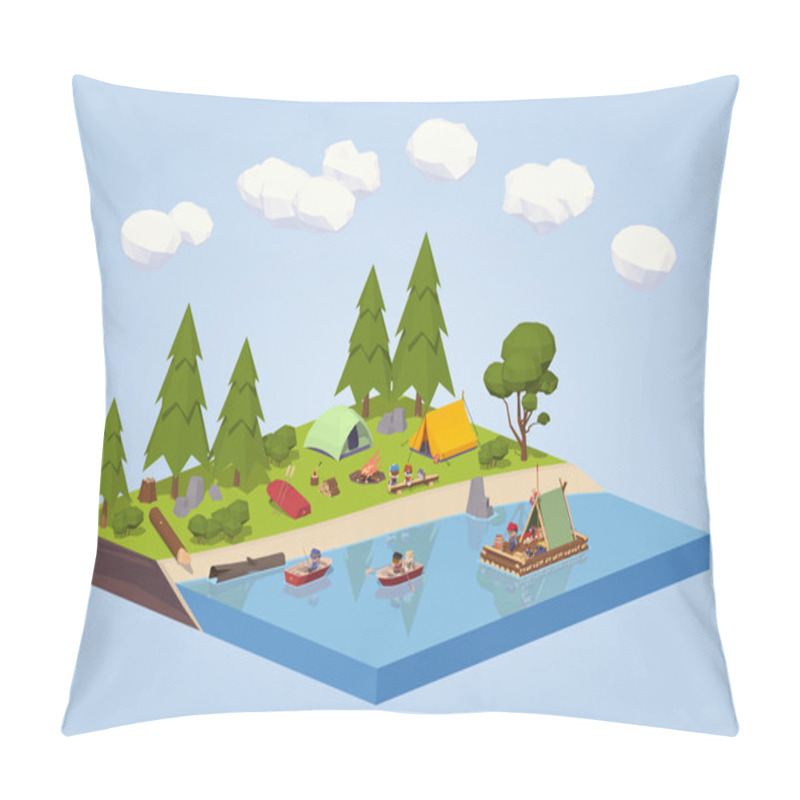 Personality  Campsite Near The River Pillow Covers