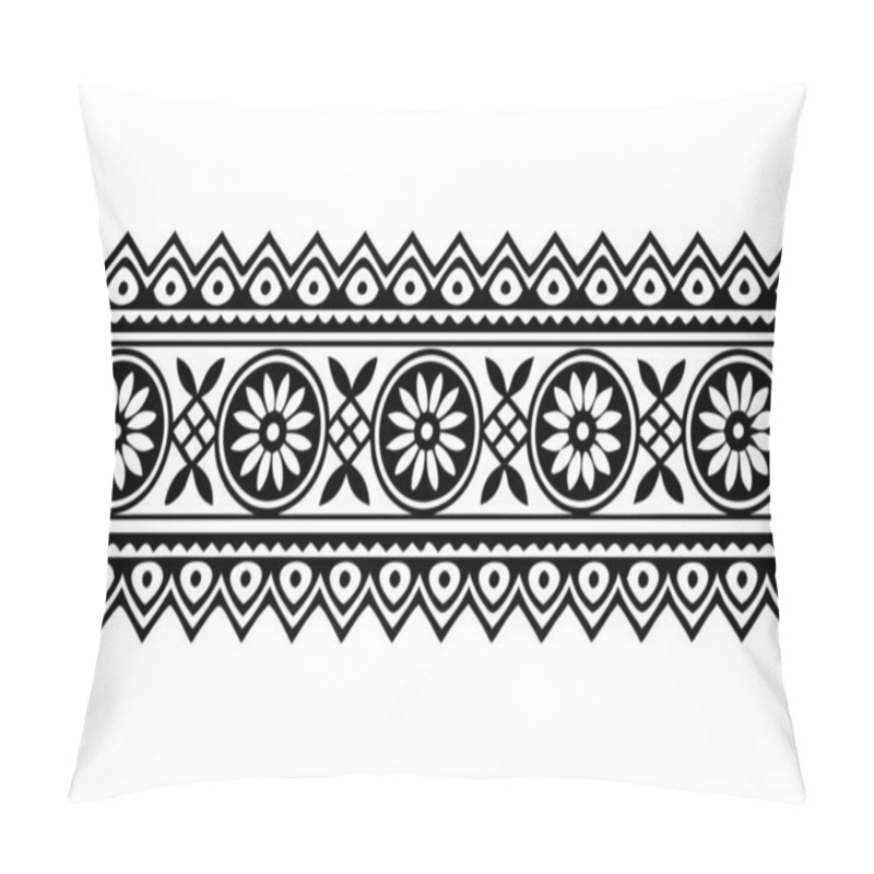 Personality  Hand Drawn Border Ethnic For Fabric Patterns Vector Illustration Pillow Covers