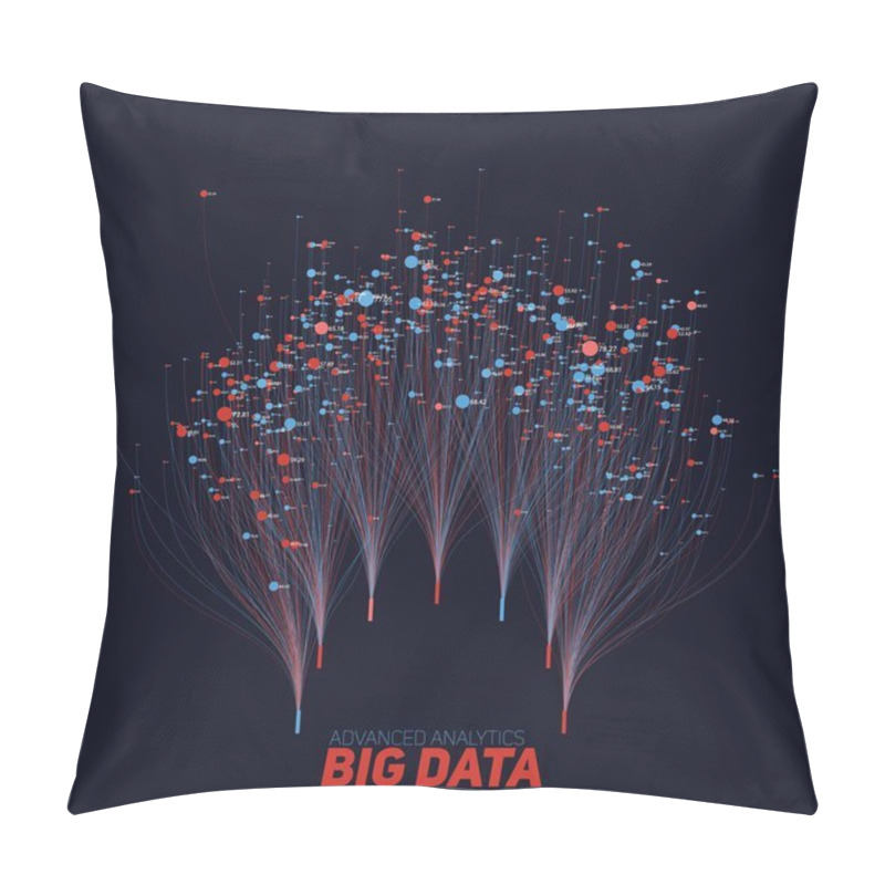 Personality  Big Data Visualization. Futuristic Infographic. Information Aesthetic Design. Visual Data Complexity. Complex Data Threads Graphic Visualization. Social Network Representation. Abstract Data Graph. Pillow Covers