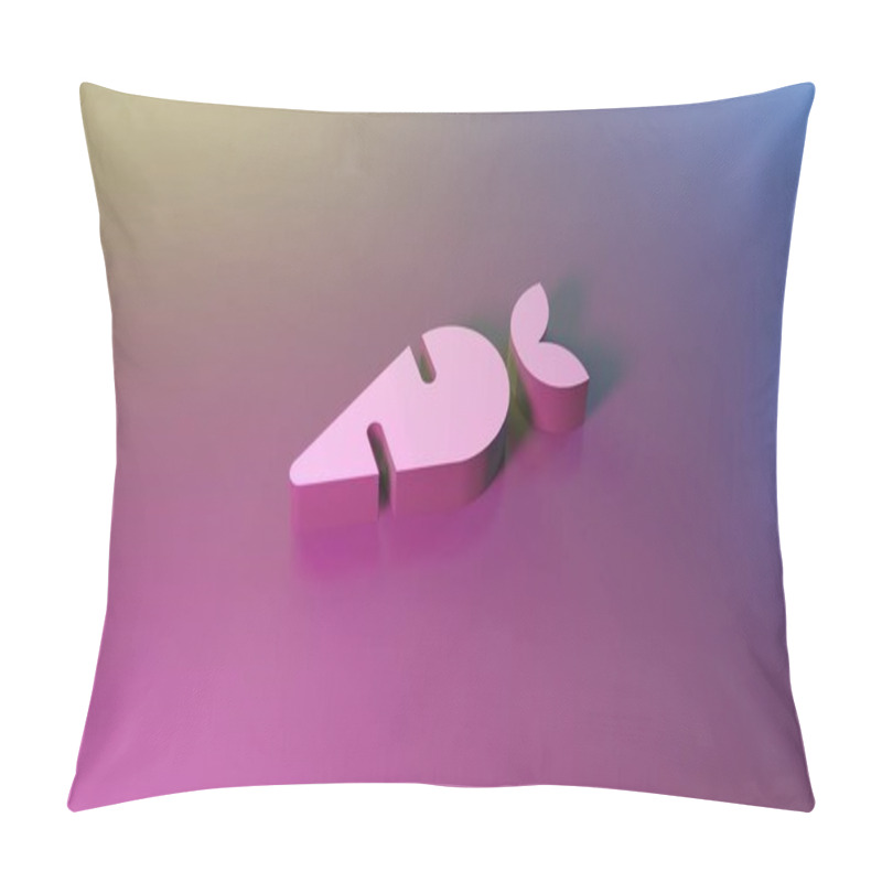 Personality  3d Symbol Of Carrot Icon Render Pillow Covers