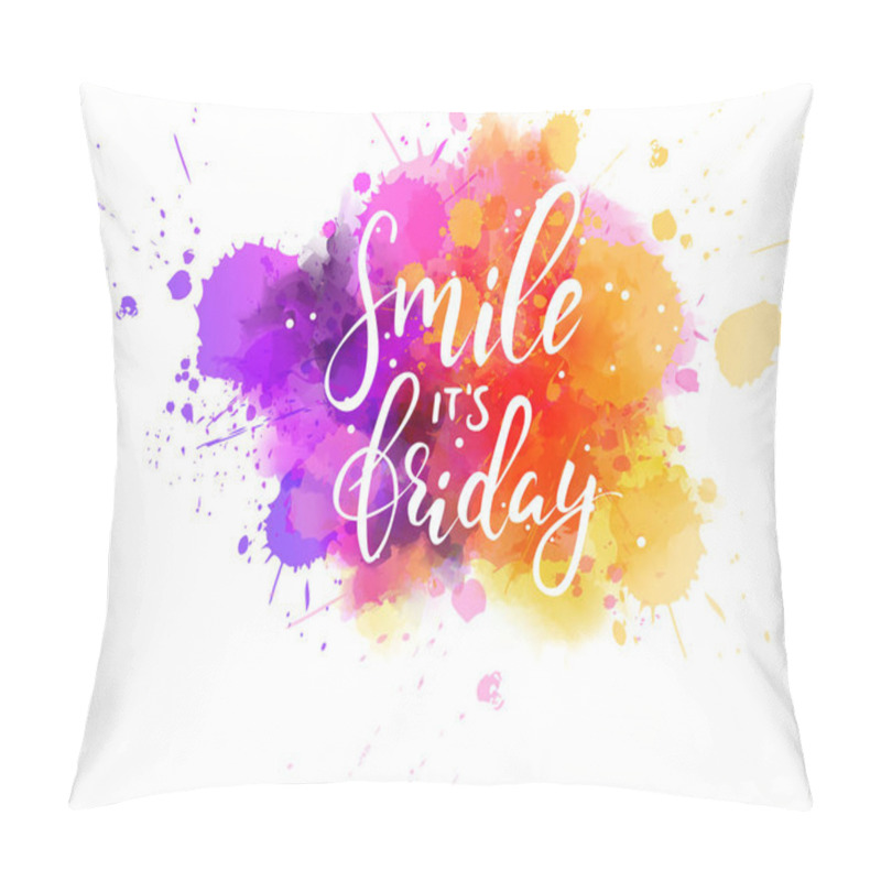 Personality  Smile It's Friday Modern Calligraphy Pillow Covers