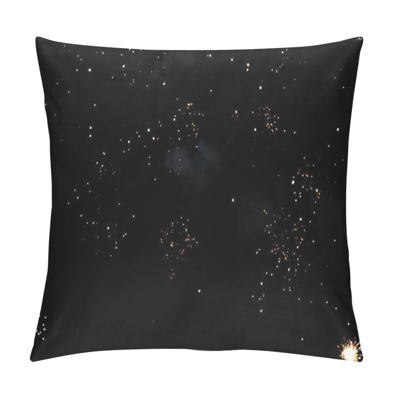 Personality  Sparkling Fireworks Illuminate The Night Sky In A Vibrant Display. Pillow Covers