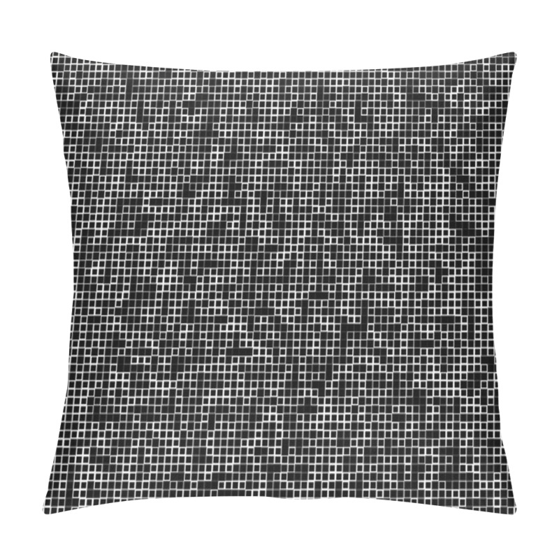 Personality  Squares Pixelated, Block Pixels Random Mosaic Pattern / Backgrou Pillow Covers