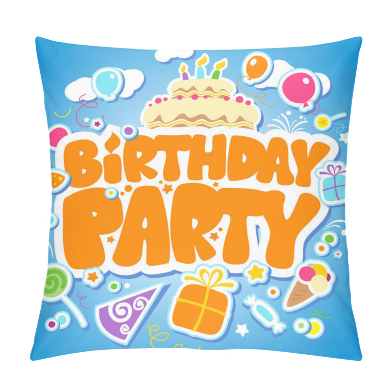 Personality  Birthday Party Design Template. Pillow Covers