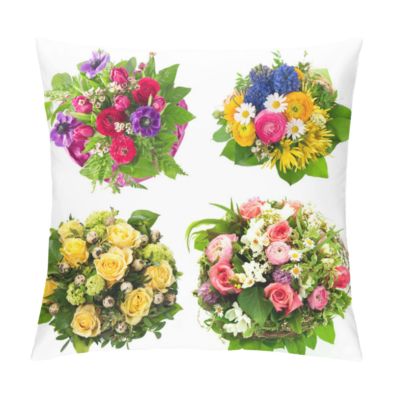 Personality  Roses, Tulips, Ranunculus, Hyacinth, Daisy, Anemone Pillow Covers