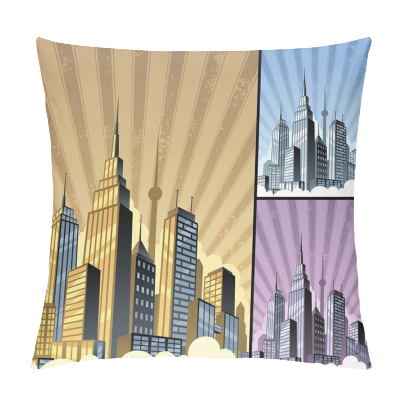 Personality  Cityscape Vertical Pillow Covers