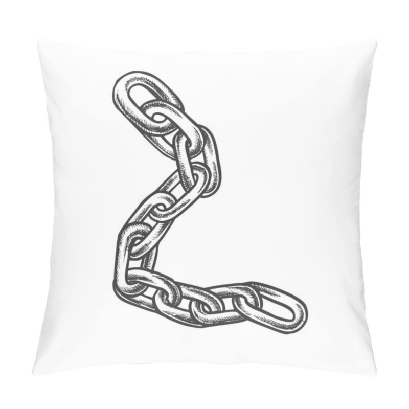 Personality  Steel Chain Protective Accessory Monochrome Vector Pillow Covers