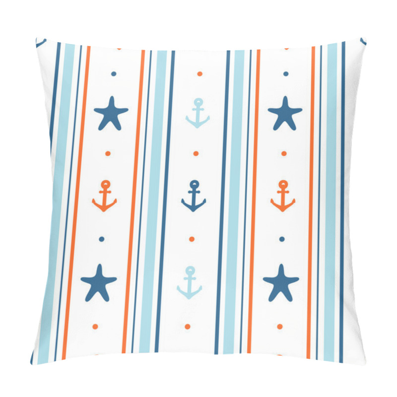 Personality  Nautical Seamless Pattern. Pillow Covers