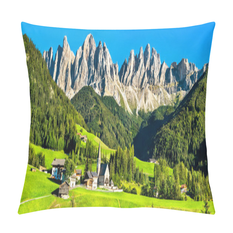 Personality  Chruch At Santa Maddalena At The Dolomites, Italy Pillow Covers