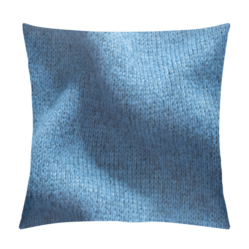 Personality  Texture Background Of Blue Polyester Fabric Pillow Covers