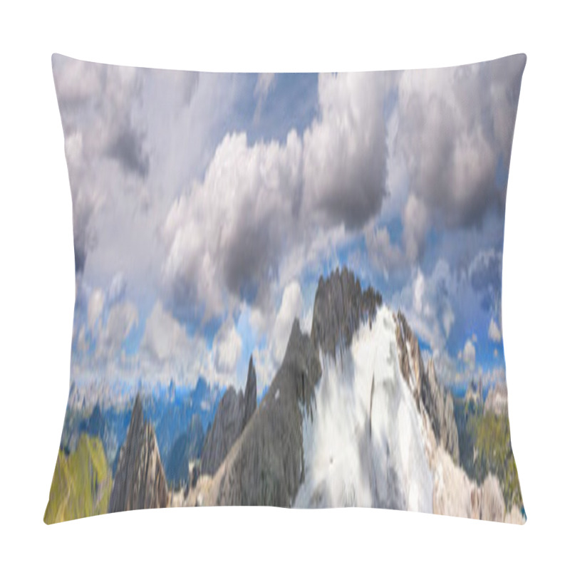 Personality  Marmolada, Italian Alps. Amazing Summer Landscape Of Dolomite Mountain Peaks. Pillow Covers