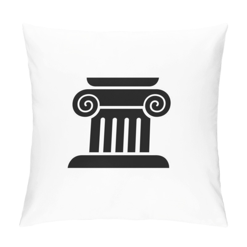 Personality  Column Capital Icon Logo Simple Flat Style Illustration Sign Pillow Covers