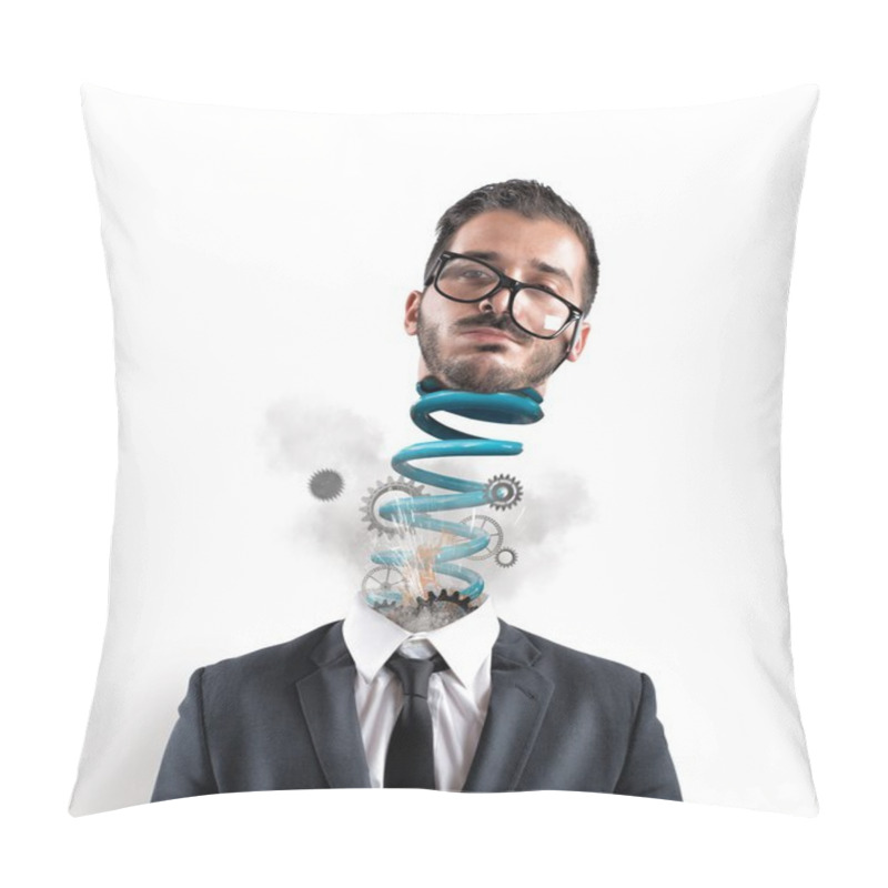 Personality  Exhausted Businessman At Work Pillow Covers