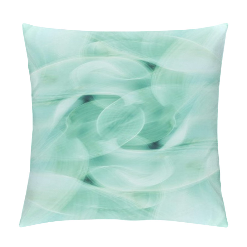 Personality  Abstract Soft Teal Swirls Creating A Calming And Serene Atmosphere. Pillow Covers