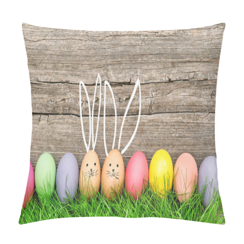 Personality  Easter Eggs Cute Bunny Funny Decoration Happy Easter Pillow Covers