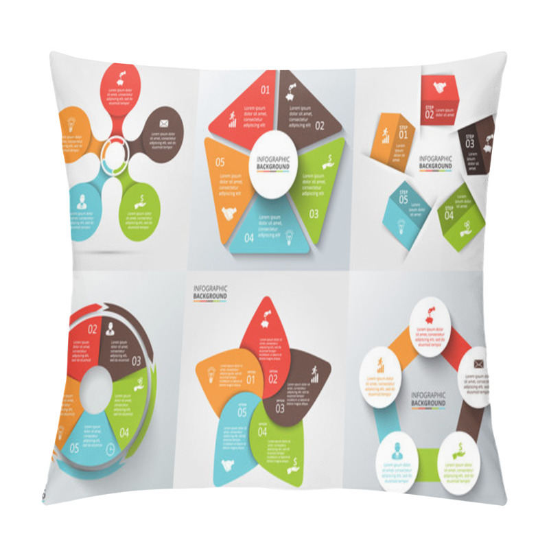 Personality  Vector Circle Element For Infographic. Pillow Covers