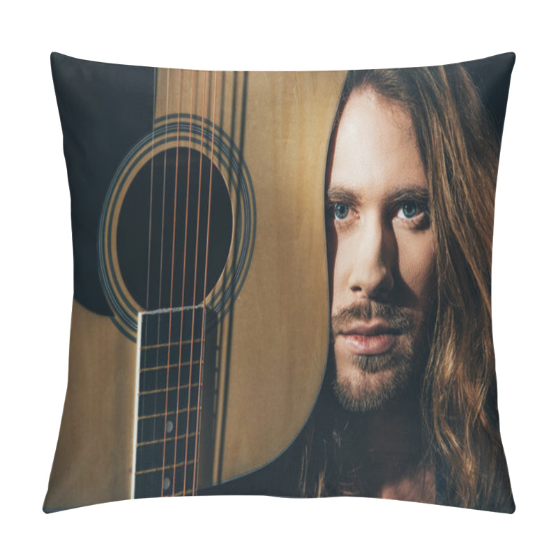 Personality  Handsome Man With Guitar Pillow Covers