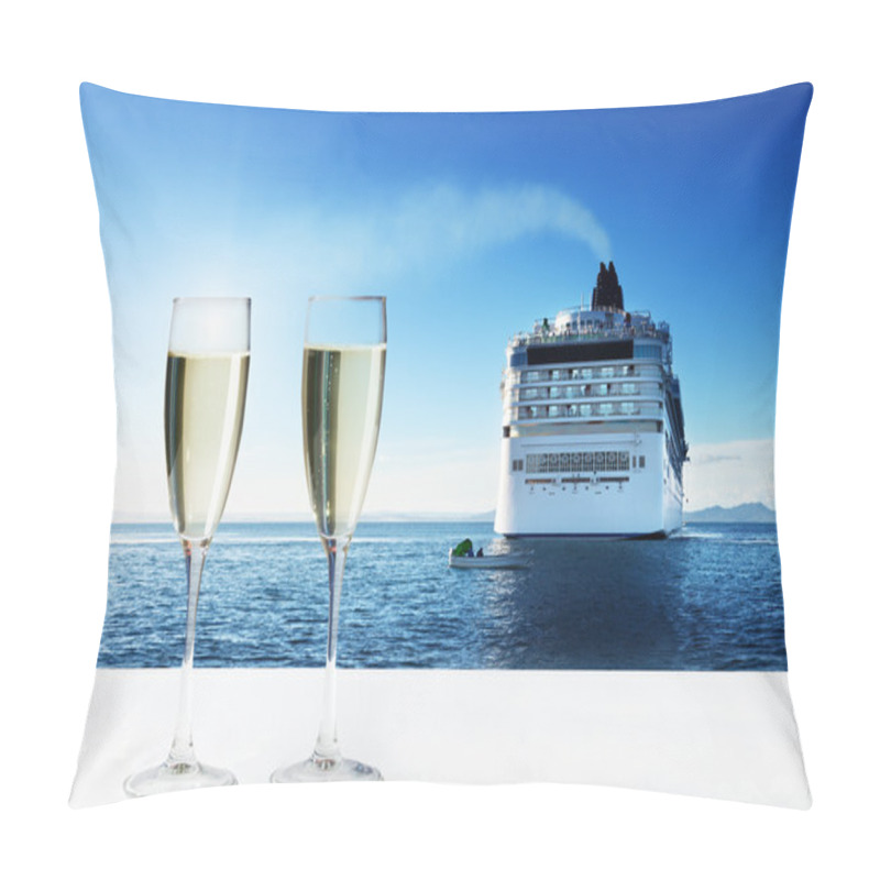 Personality  Champaign Glasses And Eiffel Tower In Paris Pillow Covers