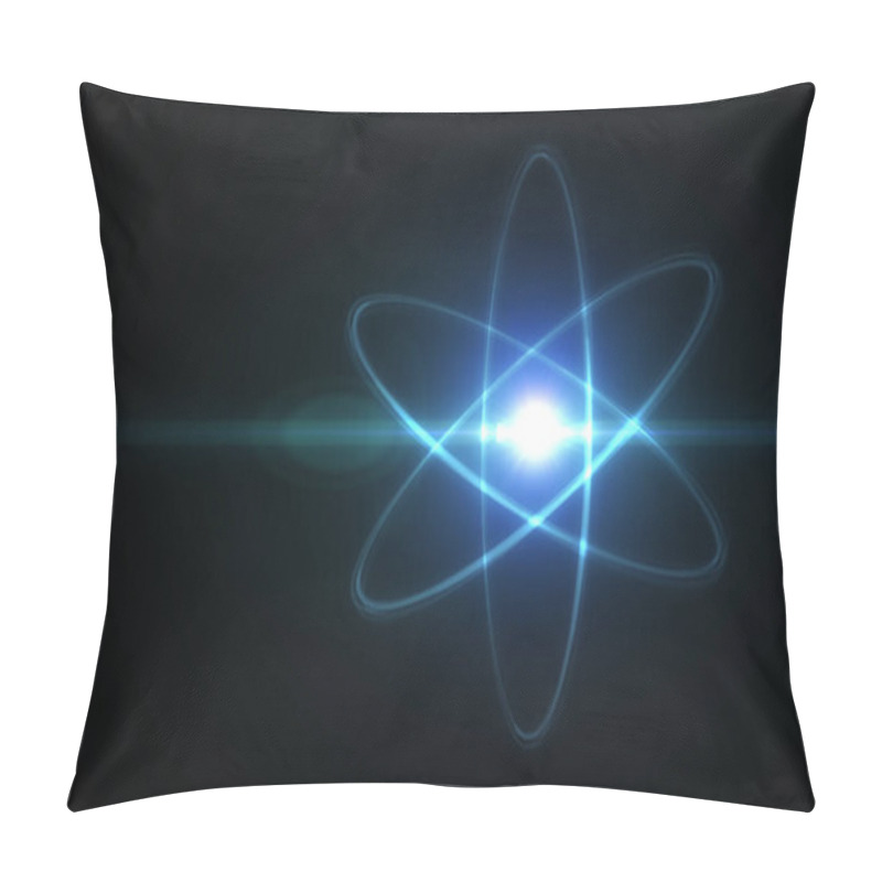 Personality  Model Of Atom And Elementary Particles. Physics Concept. 3D Rendered Illustration. Pillow Covers