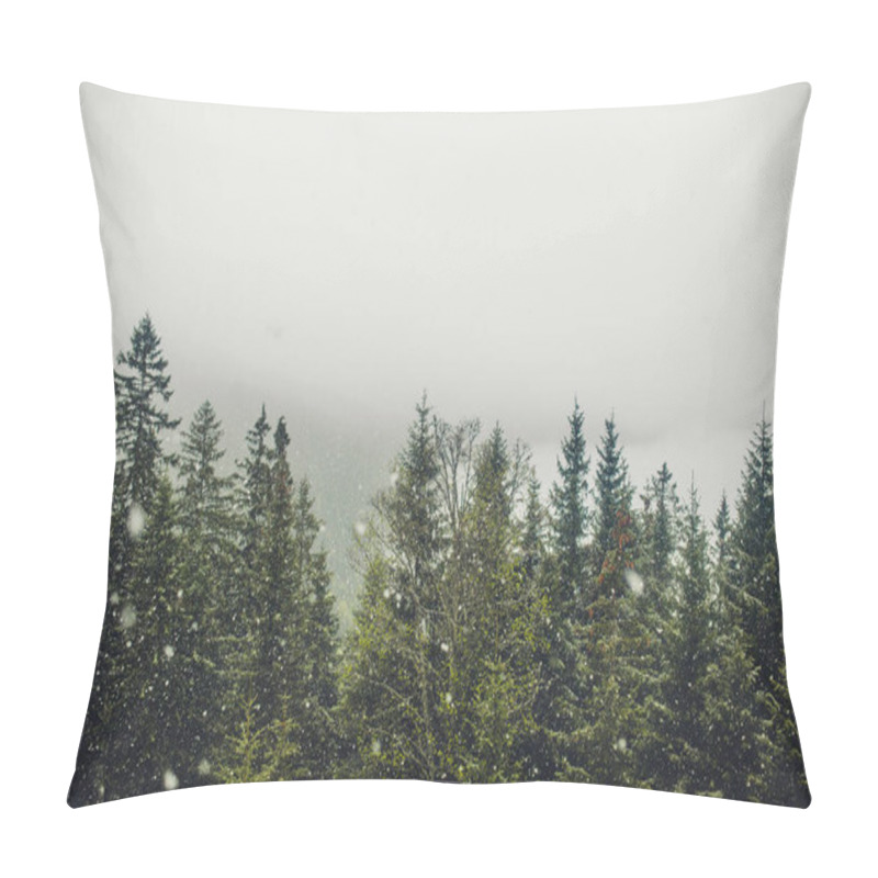 Personality  Mountain Forest In Misty Weather Pillow Covers