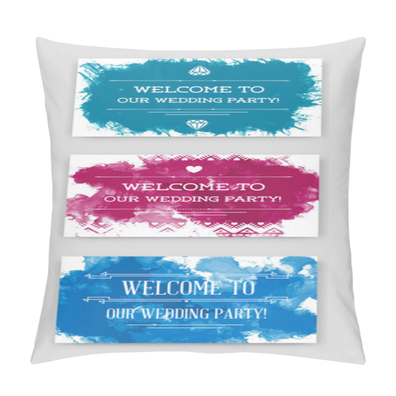 Personality  Set Of Wedding Invitation Card Pillow Covers