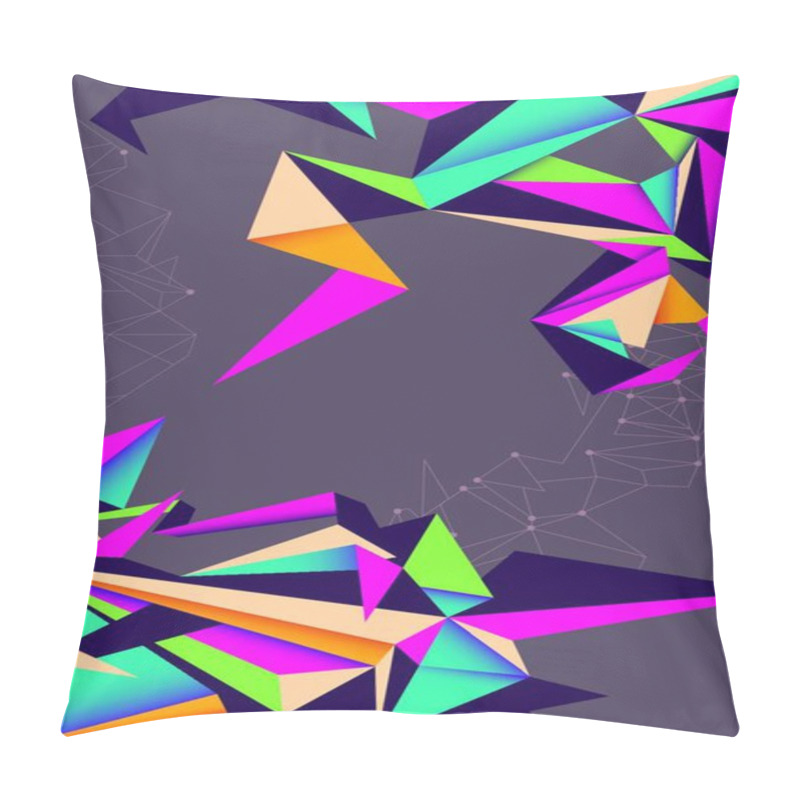 Personality  Abstraction With Angular Shapes Pillow Covers