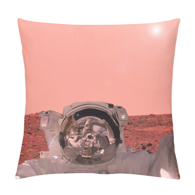 Personality  Astronaut On The Extrasolar Planet. Strange Stony Landscape On T Pillow Covers