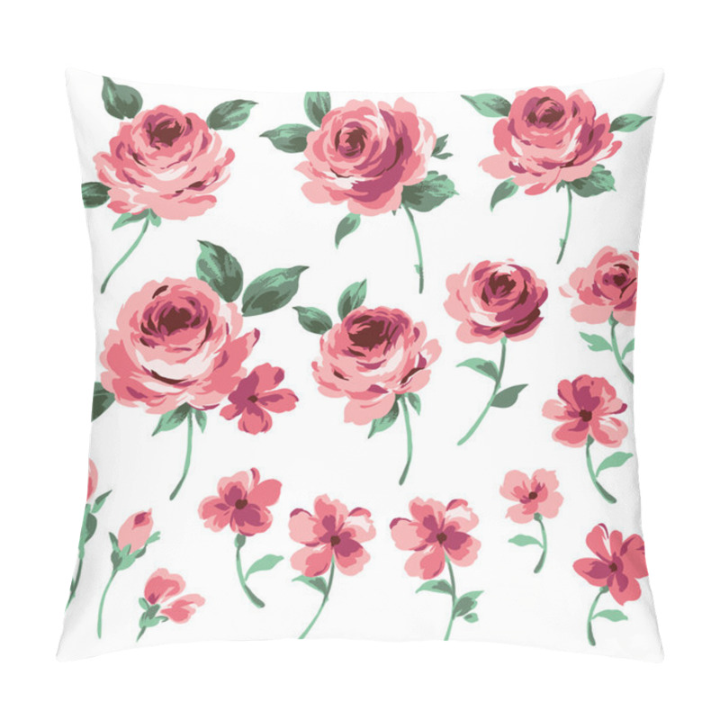 Personality  Illustration Of Rose Pillow Covers