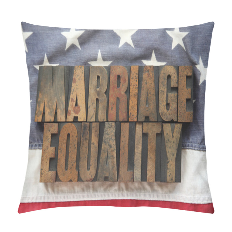 Personality  Marriage Equality On Old American Flag Pillow Covers