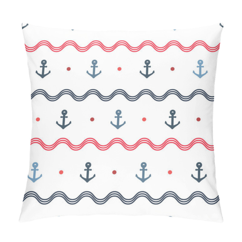 Personality  Nautical Seamless Pattern. Pillow Covers