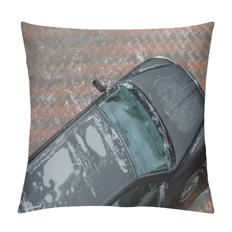 Personality  Ice On The Tile Icing, Ice On The Road, Car. High Quality Photo Pillow Covers