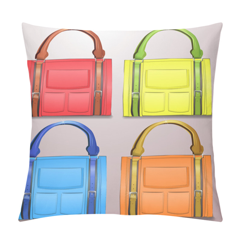 Personality  Collection Of Vector Leather Briefcases Pillow Covers