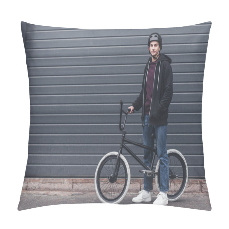 Personality  Young Bmx Cyclist Pillow Covers