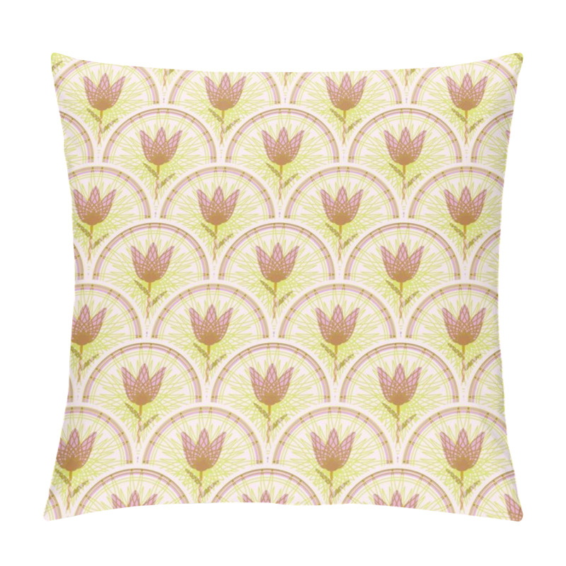 Personality  Classical Light Background With Small Tulips On Beige Area. Pillow Covers