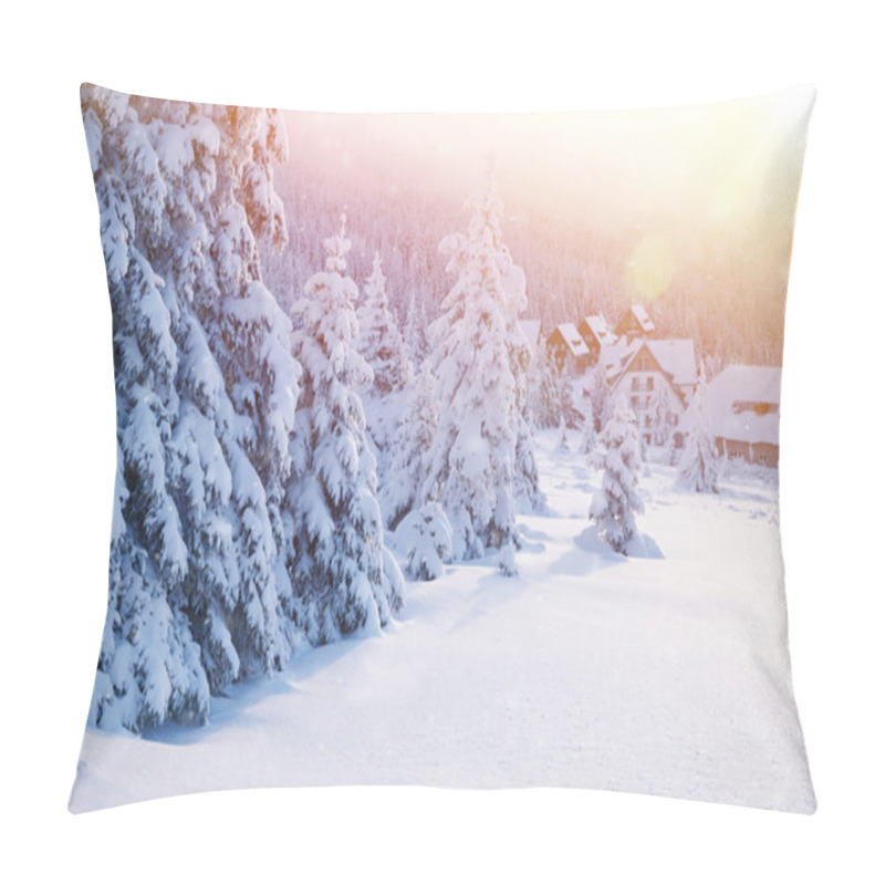 Personality  Beautiful Winter Resort Pillow Covers