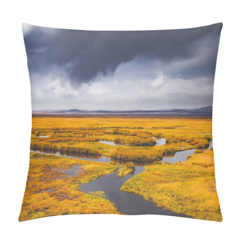 Personality  Fall Ergun Wetlands In Northern China, Formerly Known As Root Ri Pillow Covers