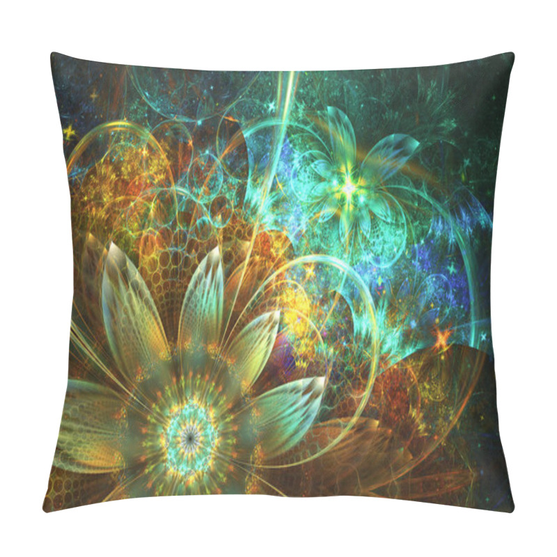 Personality  Abstract Fractal Patterns And Shapes. Dynamic Flowing Natural Forms. Flowers And Spirals. Mysterious Psychedelic Relaxation Pattern.  Pillow Covers