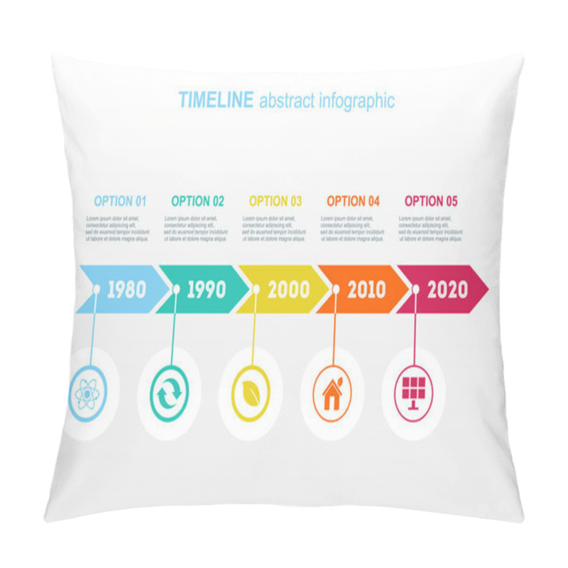 Personality  Timeline Abstract Infographics Pillow Covers