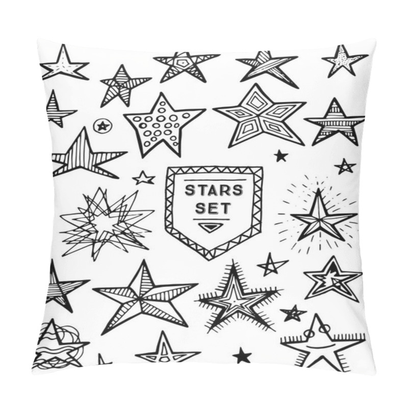 Personality  Hand Drawn Stars Set. Vector Illustration. Pillow Covers