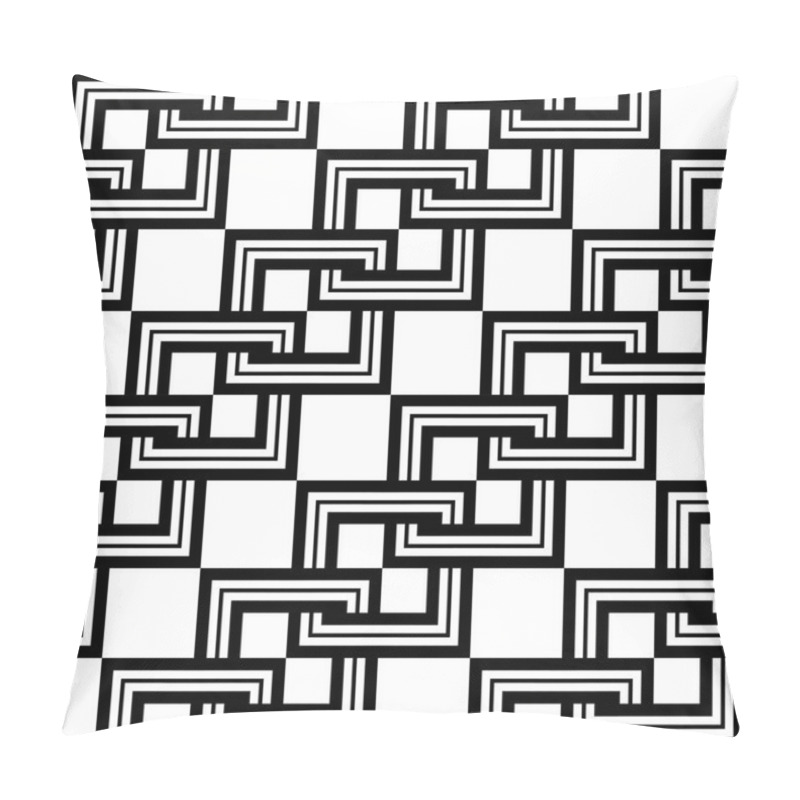 Personality  Design Seamless Monochrome Chain Pattern Pillow Covers